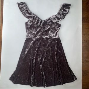American Eagle crushed velvet purple dress!